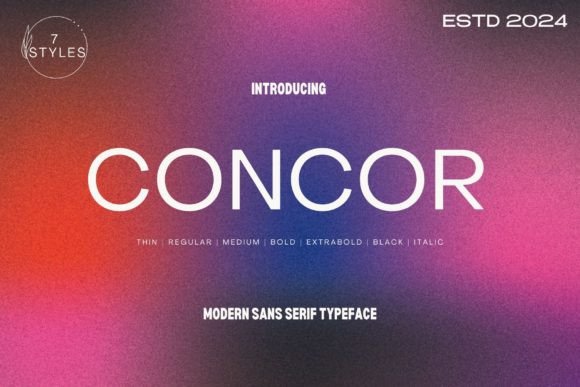 Concur Family: A Modern Font for Business