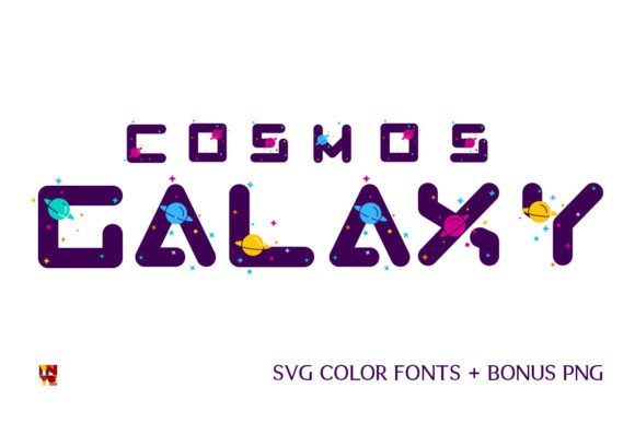 Cosmos Galaxy: A Bold, Color-Filled Typeface for Creative Projects