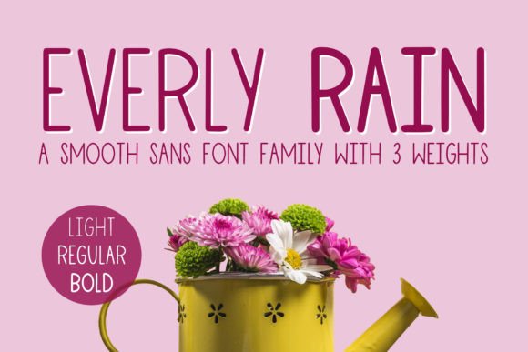 Everly Rain: A Stylish Sans Serif Typeface for Crafters