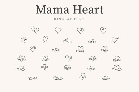 Mama Heart Font for Business