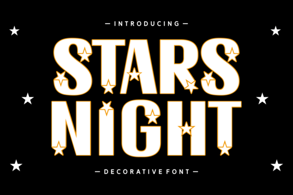 Stars Night Font for Creative Design