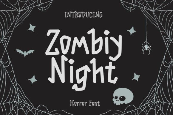 Zombiy Night Font for Creative Makers
